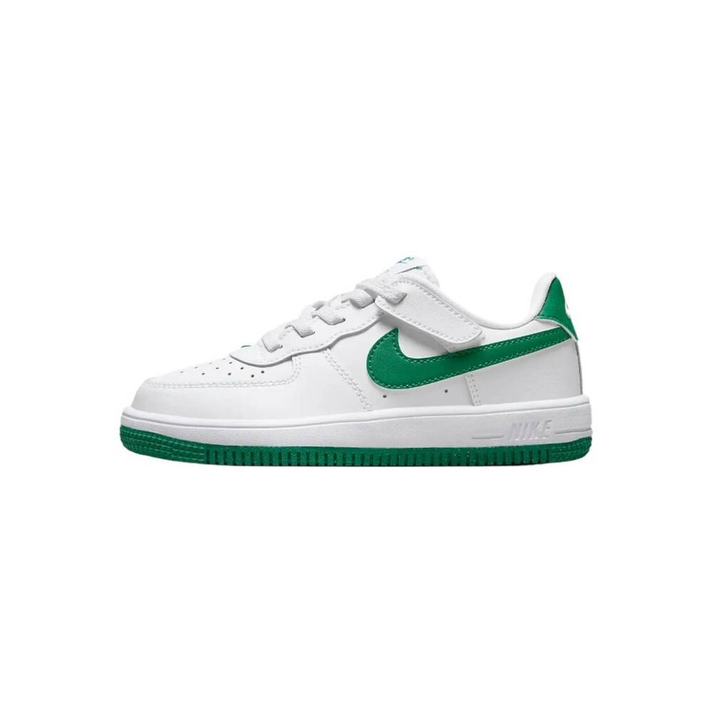 NEW NIKE kid's air force 1 low easyon sneakers in white/malachite